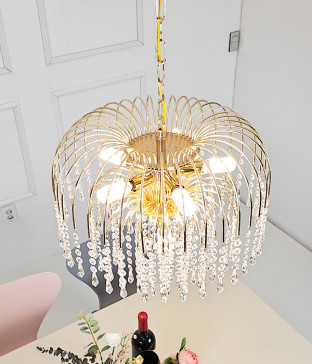 퐁당 6등 크리스탈 식탁전등 LED식탁등